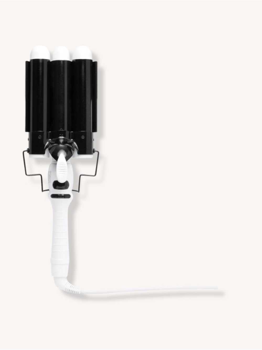 BondiBoost Wave Wand (32 mm) White and Black Triple Barrel Hair Waver